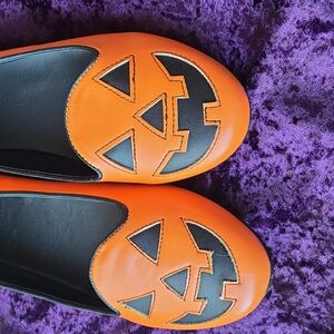 Orange Halloween Flats